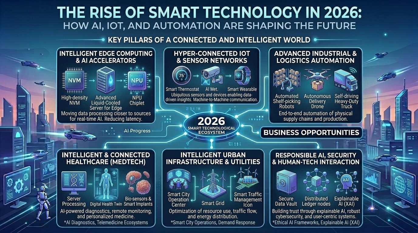 The Rise of Smart Technology in 2026: How AI, IoT, and Automation Are Shaping the Future