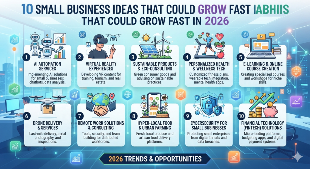 10 Small Business Ideas That Could Grow Fast in 2026