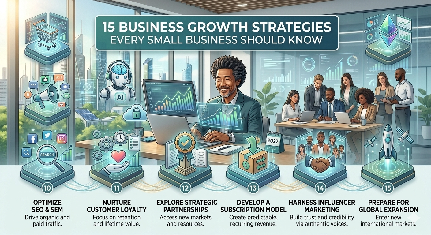 15 Business Growth Strategies Every Small Business Should Know